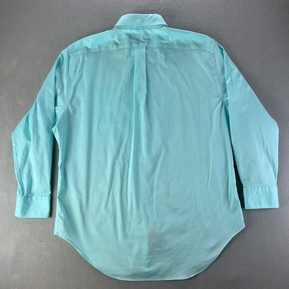 Lauren Ralph Lauren Shirt Mens 16.5 Blue Cotton‎ Stretch Classic Fit Button Down - Picture 2 of 8